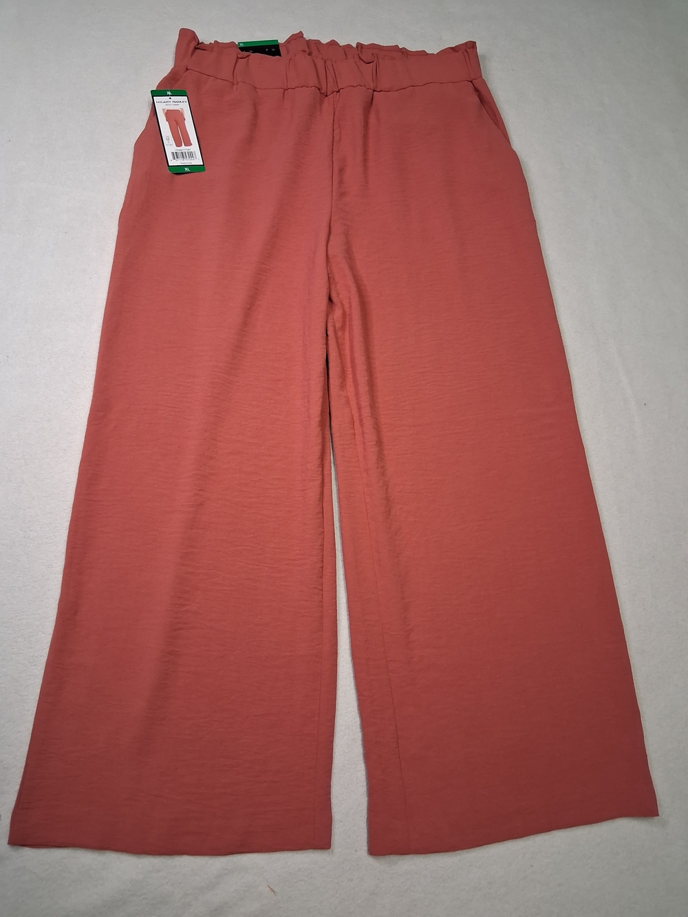 Hilary Radley Coral Wide-Leg Pull-On Pants